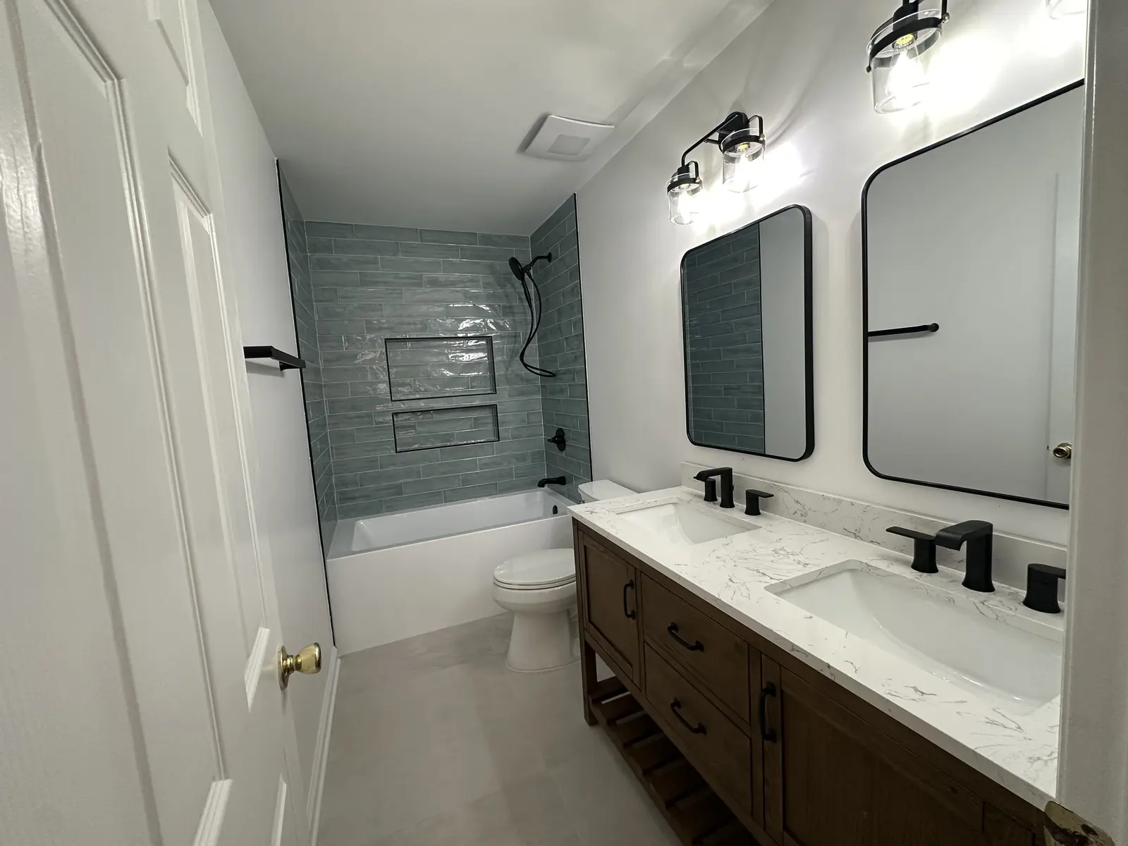 Strathmore Drive upstairs bathroom after renovation